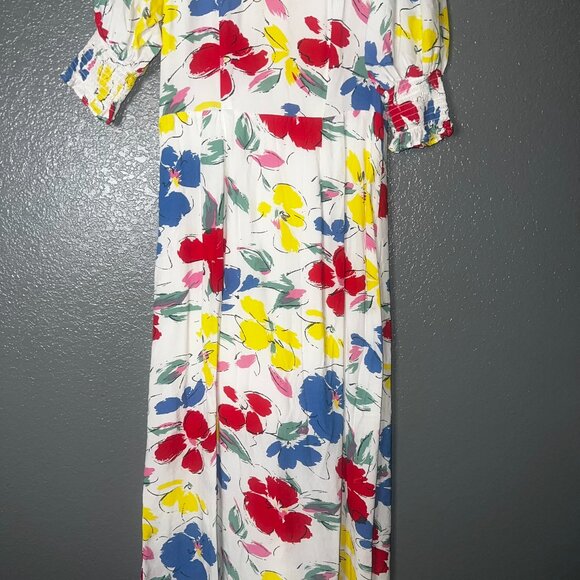 Share Rixo x Target Floral Puff Sleeve Midi Dress Size 2 - Picture 9 of 10